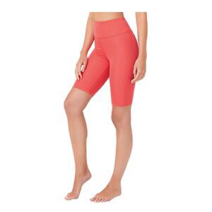 LOS OJOS Women's Coral High Waist Compression Cycling Shorts Sports Leggings