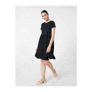 Koton Short Dress Collar Short Sleeve Frilly