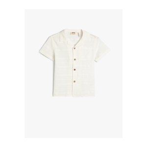 Koton Shirt Short Sleeve Pocket Detail Cotton