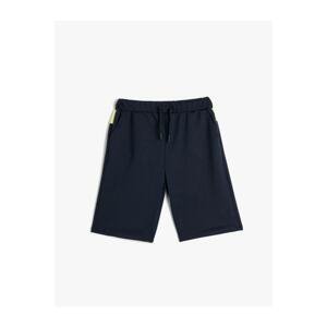 Koton Tie Waist Shorts with Pockets Color Contrast