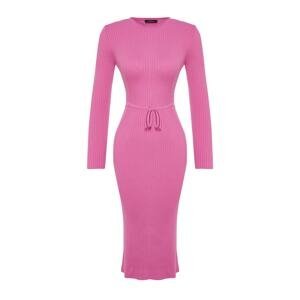 Trendyol Pink Midi Knitwear Dress