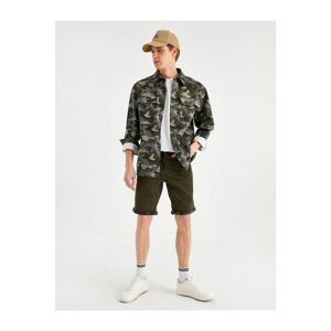 Koton Camouflage Inside Gabardine Shorts