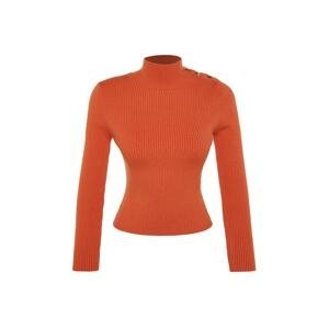 Trendyol Orange Premium Yarn / Special Yarn Knitwear Sweater