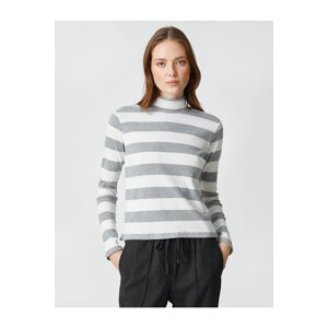 Koton Şahika Ercümen X - Half Turtleneck Ribbed Long Sleeve T-Shirt