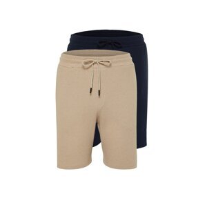 Trendyol Navy Blue-Beige Men's Corded Shorts & Bermudas