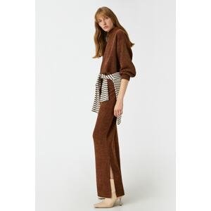 Koton Wide Leg Trousers with Slit Detail
