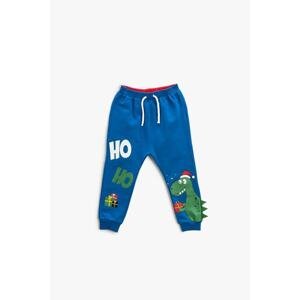Koton Baby Boy New Year Themed Dinosaur Printed Tie Waist Jogger Sweatpants 3wmb4
