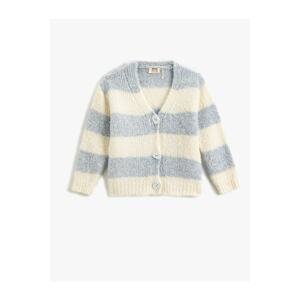 Koton Soft Textured Buttoned Cardigan V-Neck