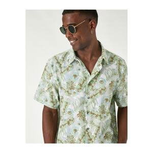 Koton Short Sleeve Shirt Floral Pattern