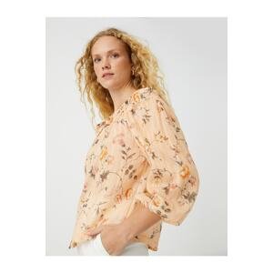 Koton Open Shoulder Chiffon Blouse