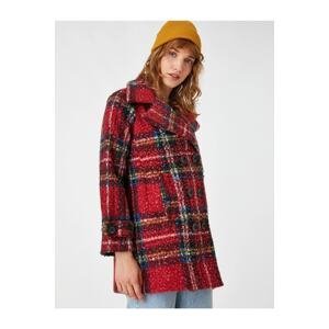 Koton Boucle Coat Buttoned Double Breasted Closure