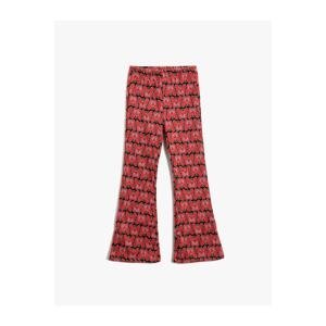 Koton Butterfly Patterned Flared Trousers