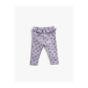 Koton Leggings Frilly Unicorn Printed Elastic Waist