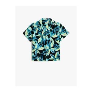 Koton Short Sleeve Shirt Floral Patterned Cotton with Pocket Detail