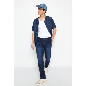 Trendyol Light Navy Blue Men's Premium Regular Fit Flexible Fabric Jeans Denim Trousers