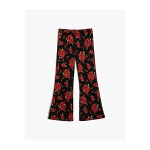 Koton Trousers Floral Flare Legs