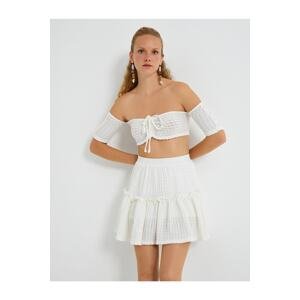 Koton Frilly Mini Skirt With Elastic Waist