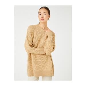 Koton Oversize Knitted Sweater Crew Neck