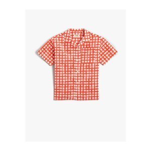 Koton Checkered Short Sleeve Shirt Pocket Cotton Cotton