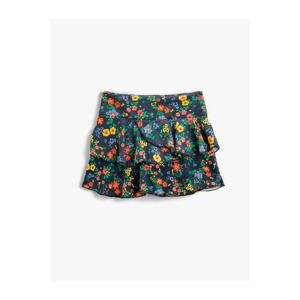 Koton Floral Frilly Mini Skirt