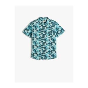 Koton Short Sleeve Shirt Cotton Floral Pattern