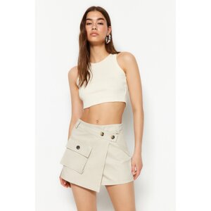 Trendyol Stone Pocket Detailed Woven Short Skirt