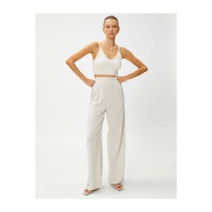 Koton Wide Leg Comfortable Trousers with Elastic Waist