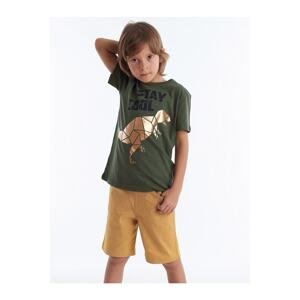 Mushi Cool T-rex Boy's T-shirt Gabardine Shorts Set