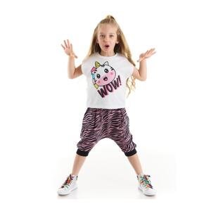 Denokids Zebracorn Girls T-shirt Capri Shorts Set