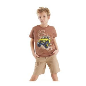 Mushi Jeep Mood Boy T-shirt Gabardine Shorts Set