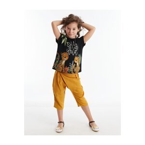 Denokids Stay Leo Girls' T-shirt Capri Pants Suit