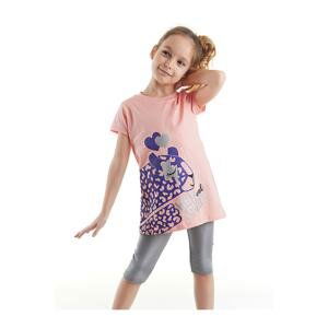 Mushi Leopard Girls Kids Tunic Leggings Suit