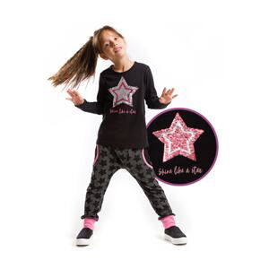 Mushi Changing Sequined Girls' T-shirt Trousers Suit