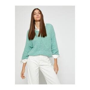 Koton Knit Sweater V-Neck