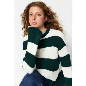 Trendyol Khaki Striped Knitwear Sweater