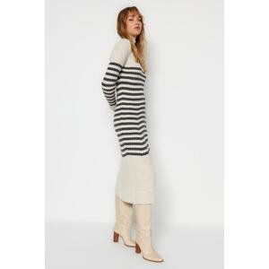 Trendyol Stone Maxi Knitwear Striped Dress