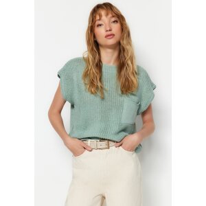 Trendyol Mint Pocket Detailed Knitwear Sweater