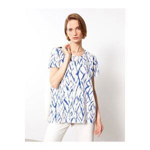 LC Waikiki Lcw Basic Women's Crew Neck Patterned Short Sleeve Cotton Women's T-Shirt