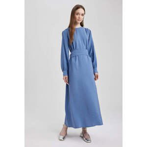 DEFACTO Regular Fit Crew Neck Long Sleeve Dress