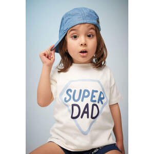 DEFACTO Baby Boy Super Dad Printed Short Sleeve T-Shirt