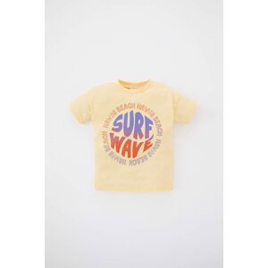 DEFACTO Baby Boy Regular Fit Palm Pattern Short Sleeve T-Shirt