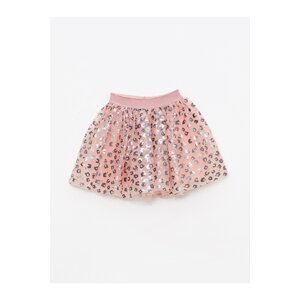 LC Waikiki Baby Girl Skirt with Elastic Waist Patterned Pattern