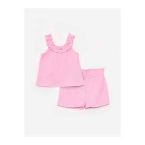LC Waikiki Strapless Basic Baby Girl blouse and shorts 2-Pair Set