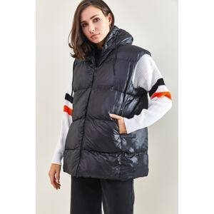 Bianco Lucci Women's Hooded Puffer Vest