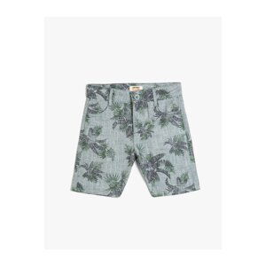 Koton Chino Shorts Floral Patterned Cotton with Pockets