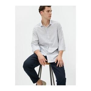 Koton Basic Shirt Classic Collar Long Sleeve Buttoned Cotton Non Iron