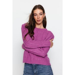 Trendyol Purple Soft Textured Knitwear Sweater