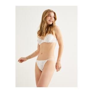 Koton Cotton Panty Brief Brode Double Piping Detail
