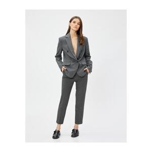 Koton Basic Cigarette Trousers High Waist with Pockets