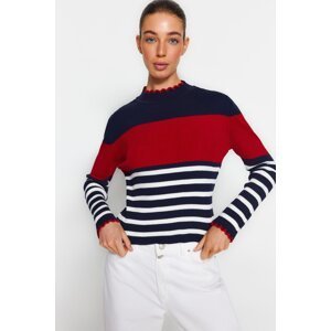 Trendyol Navy Color Block Knitwear Sweater
